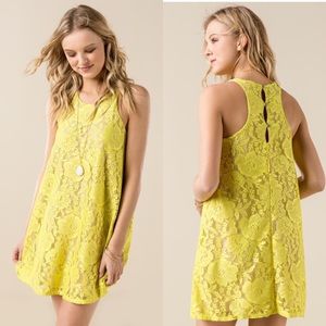 Francesca’s Miami Cordelia Lace Shift Dress Medium